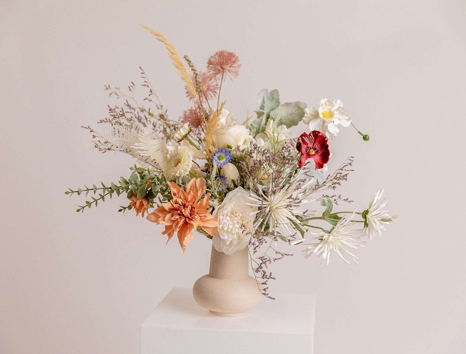 hiddenbotanicsweddings Bouquets Colourful Dried & Artificial Flowers Bridal Bouquet - Off-White & Green No:1