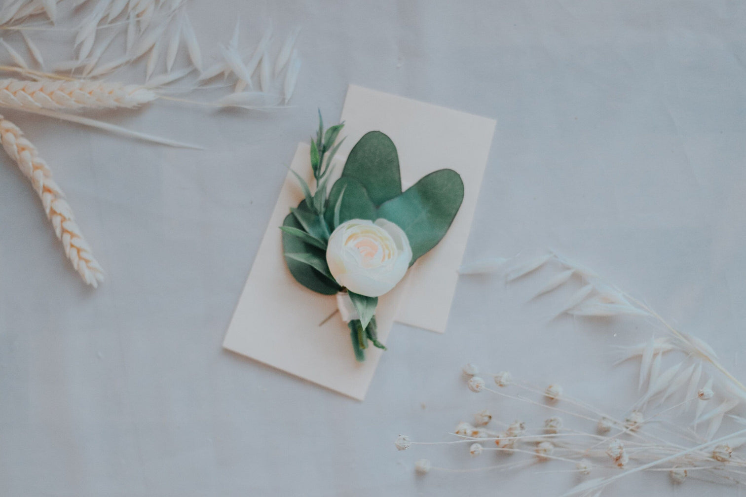 hiddenbotanicsweddings Buttonholes/Boutonnieres Simple Finish Eucalyptus Peony Greenery Boutonniere