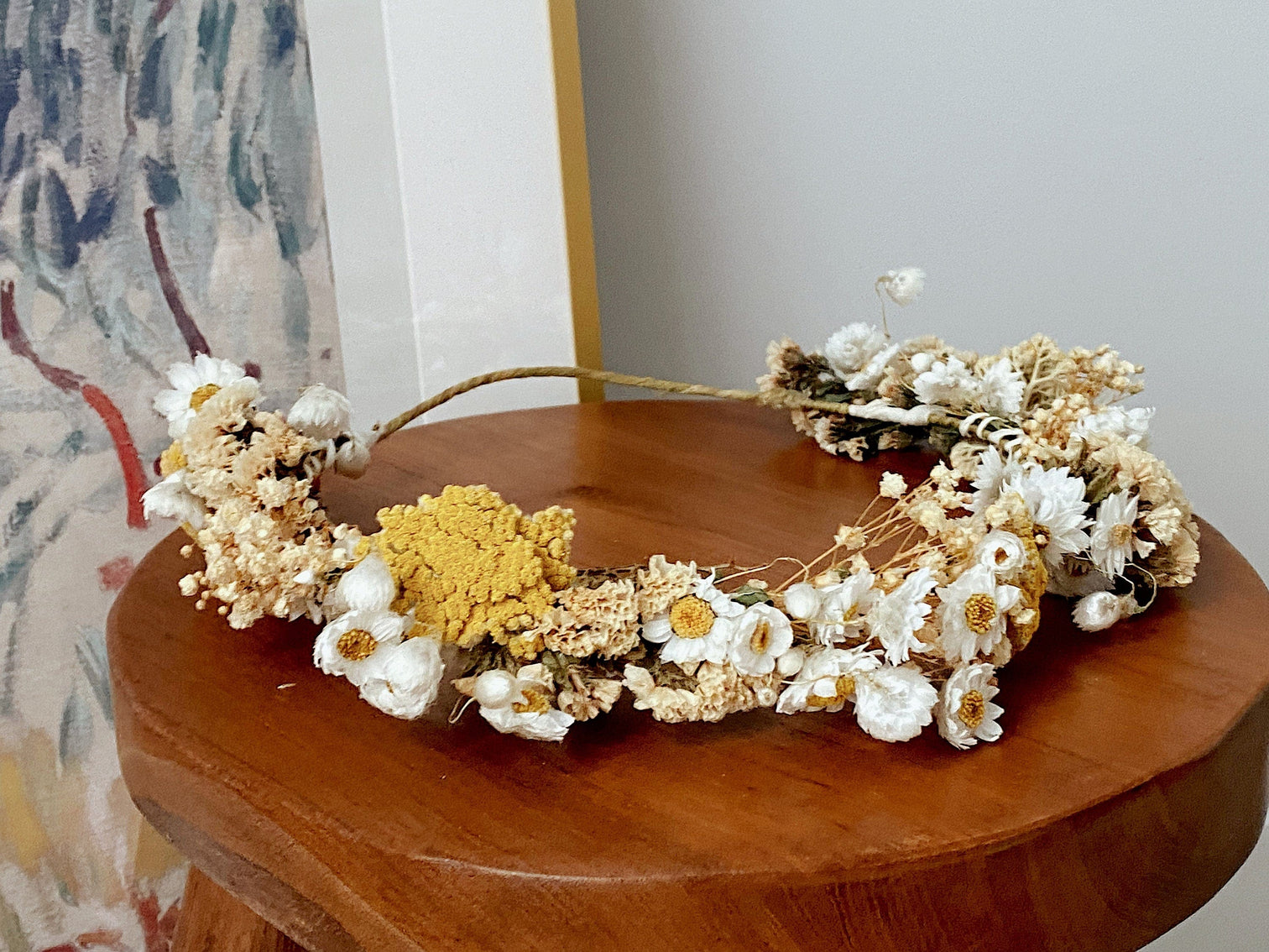 hiddenbotanicsweddings Hair Crowns Daisies and Wildflowers Dried Flower Crown / Bridal Crown / Wedding Flower Crown