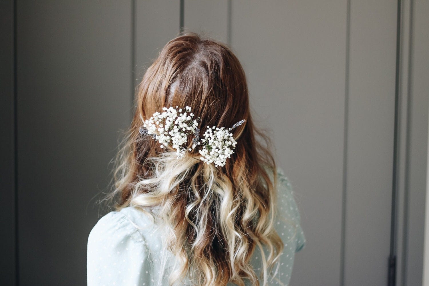 hiddenbotanicsweddings Hair Pin Sets Baby's Breath Bridal Hair Pin Set, Lavender Hair Pins, Dried flowers Hair pins, Dried Flowers Hair accessory, Boho weddings, Natural Bride