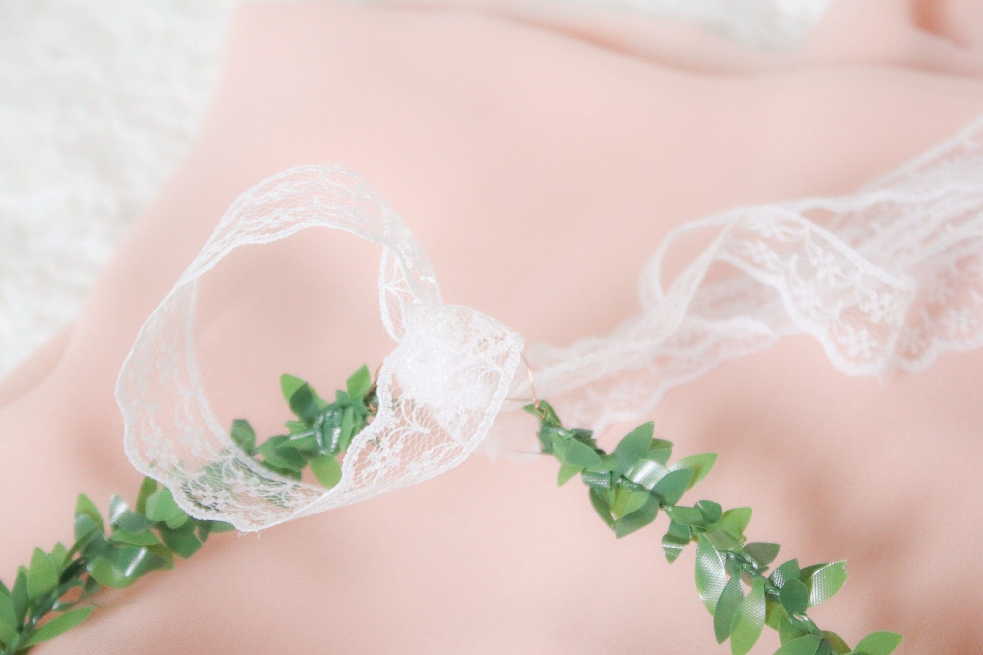 hiddenbotanicsweddings Hair Crowns Gypsohila (baby's breath) Dried Flower Crown, Bridal Crown, Ivy Hair crown, Dried flower bridesmaid wreath, Wedding crown, Gypsophila crown