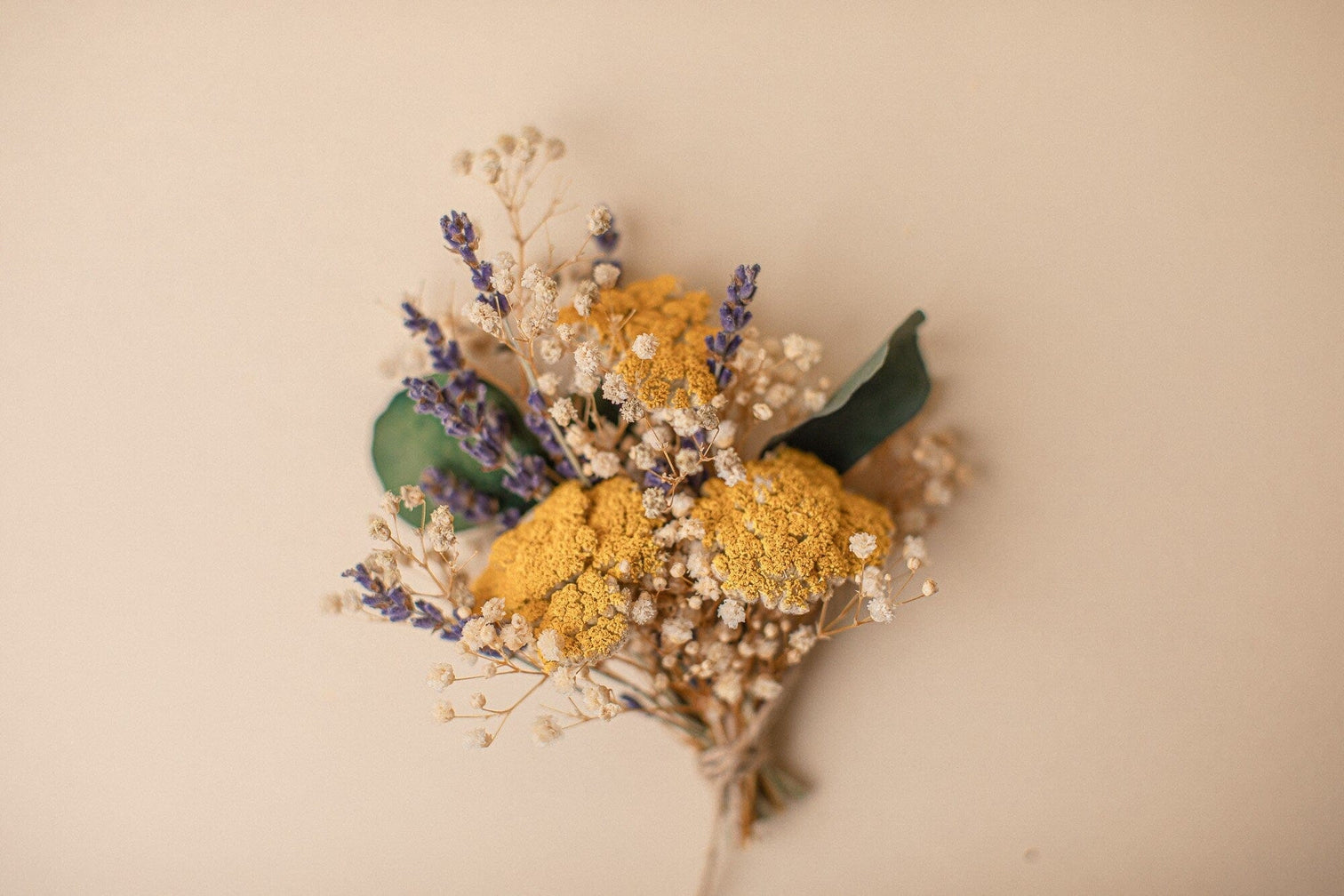 hiddenbotanicsweddings Buttonholes/Boutonnieres Yellow Yarrow & Lavender Boutonnieres / Lapel Pin For Men / Groom Pin / Boho Boutonniere / Groom Boutonniere
