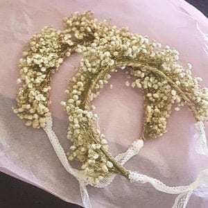 hiddenbotanicsweddings Hair Crowns Flower Girl Crown / Baby Floral Crown / Baby's Breath Baby Crown / Newborn Crown / Newborn Photo Prop / flower crown baby