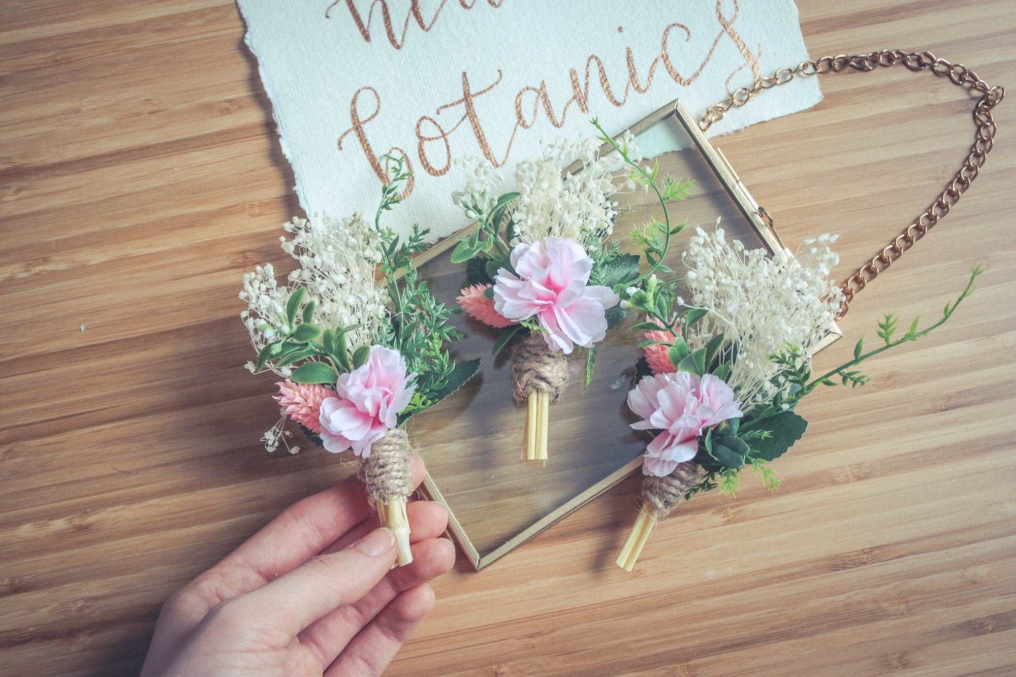hiddenbotanicsweddings Hair Crowns Baby's breath Flower Crown, with Blush Pink Cherry Blossoms, wedding wreath, gypsophila wedding crown, boho flower crown
