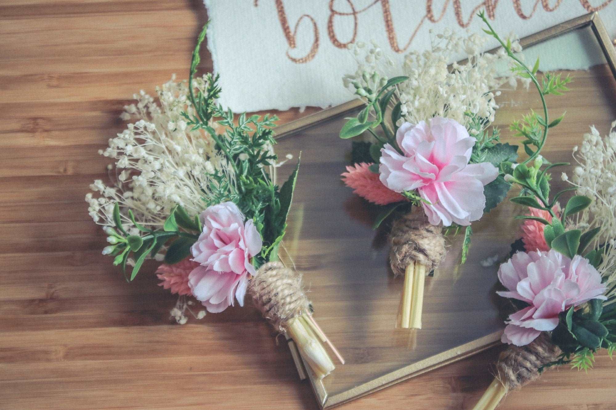 hiddenbotanicsweddings Hair Crowns Baby's breath Flower Crown, with Blush Pink Cherry Blossoms, wedding wreath, gypsophila wedding crown, boho flower crown