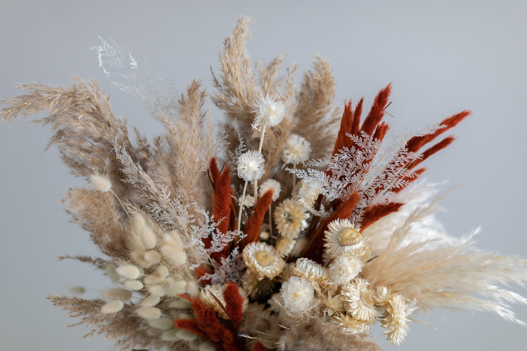 hiddenbotanicsweddings Bouquets Dried Flowers Bridal Bouquet - Burnt Orange & Taupe