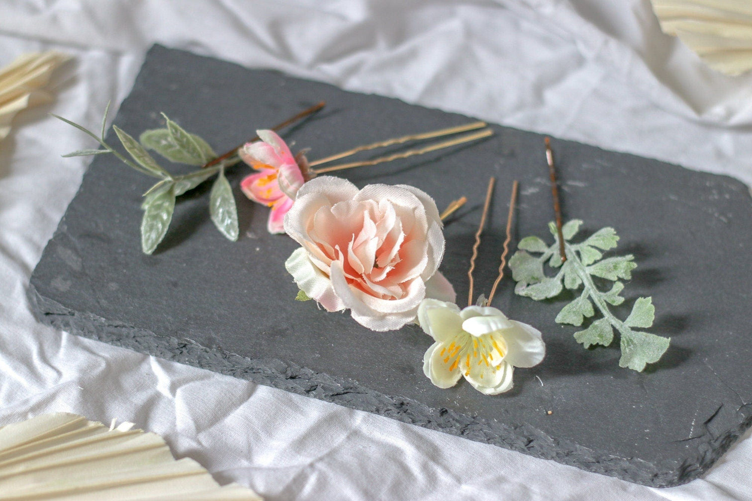 hiddenbotanicsweddings Hair Pin Sets Pastel Flower Hair Pin Set