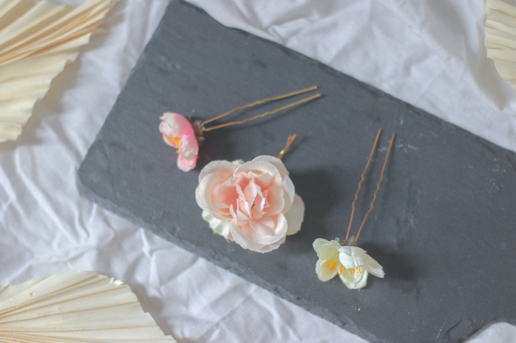 hiddenbotanicsweddings Hair Pin Sets Pastel Flower Hair Pin Set